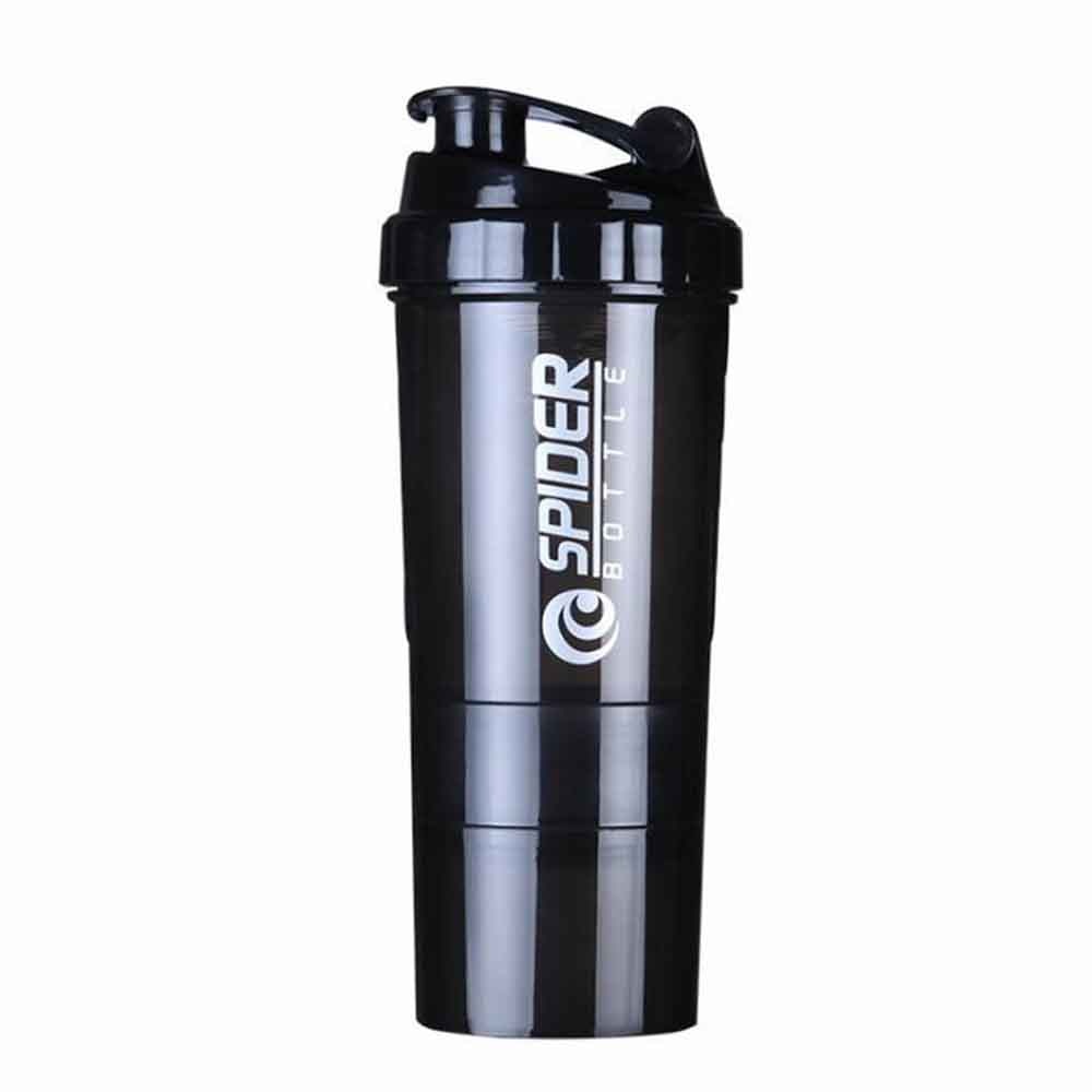 Triple-Layer Fitness Shaker Bottle