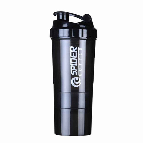 Triple-Layer Fitness Shaker Bottle